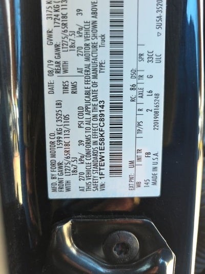 2019 Ford F-150 XLT