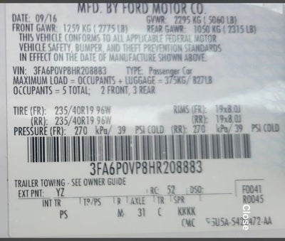 2017 Ford Fusion Sport