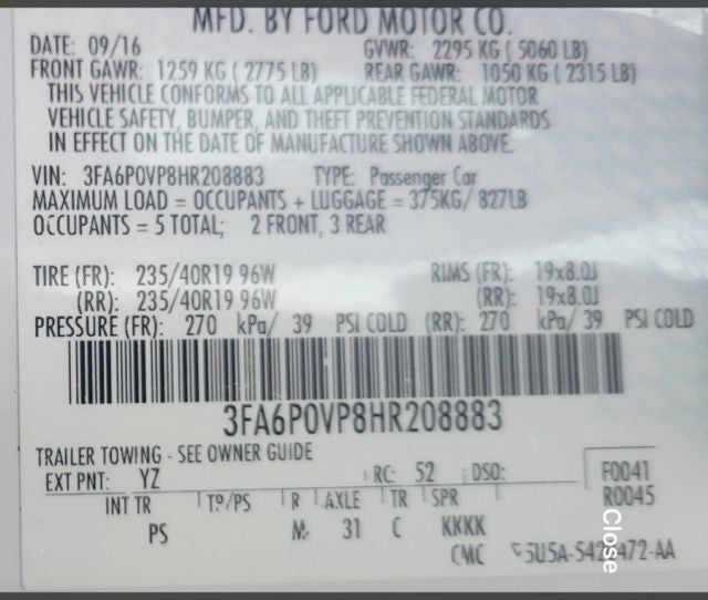 2017 Ford Fusion Sport