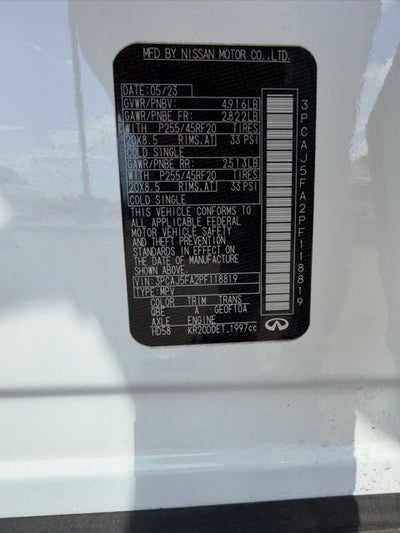 2023 INFINITI QX50 SPORT
