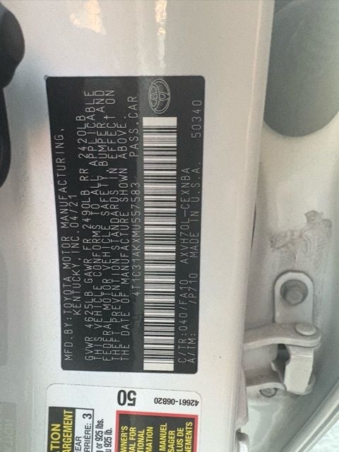 2021 Toyota Camry Hybrid LE