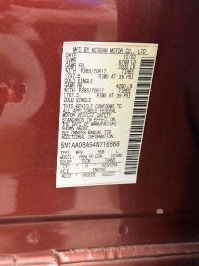 2004 Nissan Armada SE Off-Road