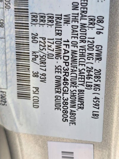2016 Ford Focus Electric