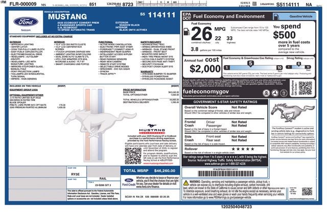 2025 Ford Mustang EcoBoost Premium