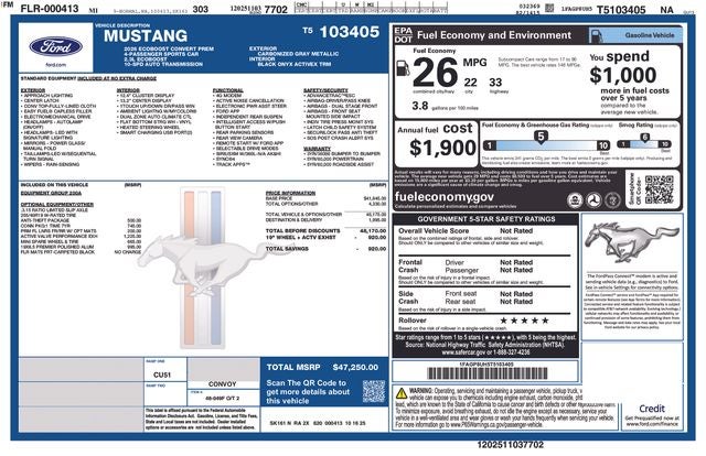 2026 Ford Mustang EcoBoost Premium