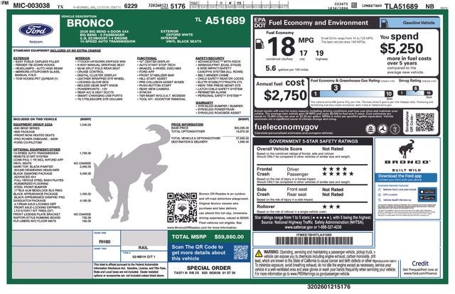 2026 Ford Bronco Big Bend IN-SERVICE FCTP
