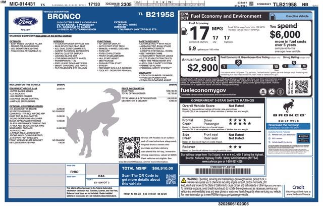 2026 Ford Bronco Outer Banks