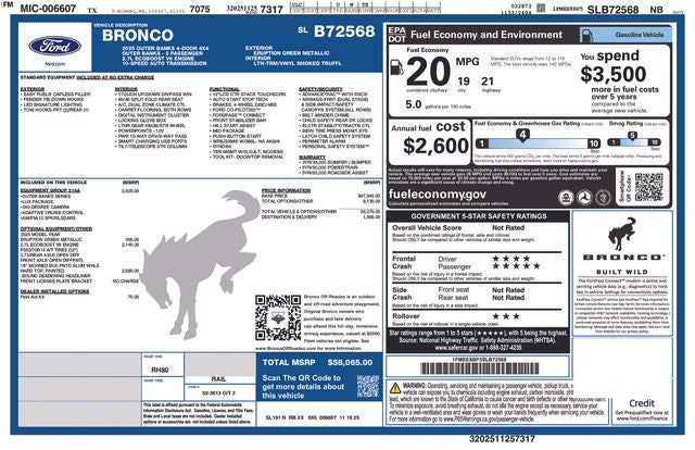 2025 Ford Bronco Outer Banks COURTESY VEHICLE