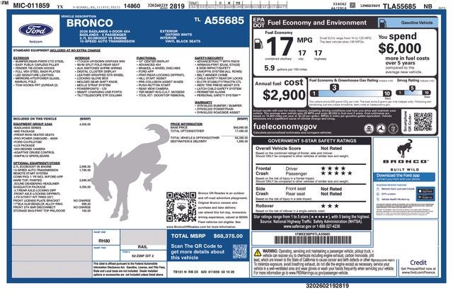 2026 Ford Bronco Badlands In Service-FCTP