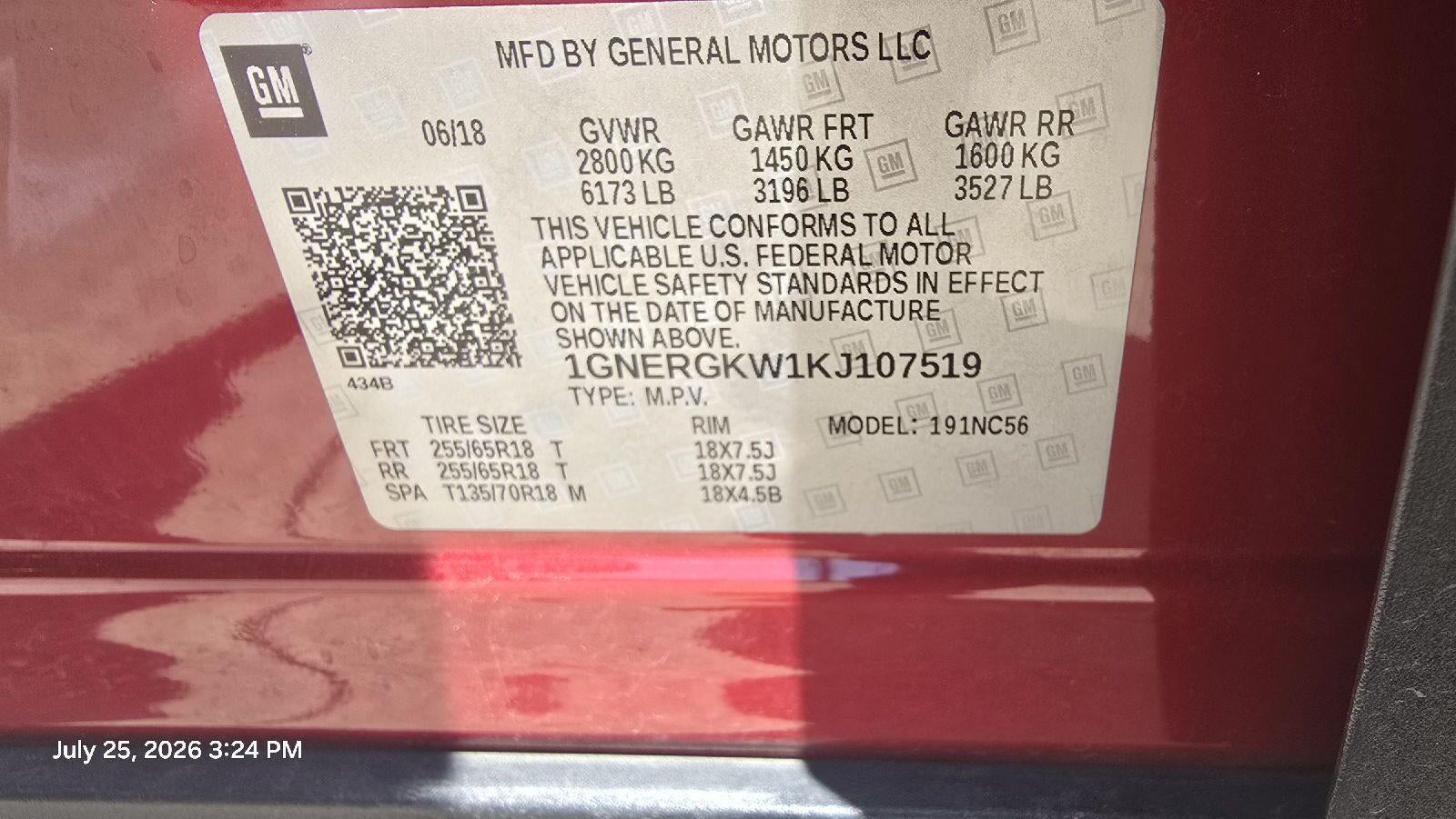 2019 Chevrolet Traverse LT Cloth