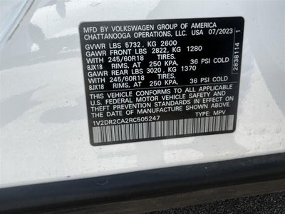 2024 Volkswagen Atlas 2.0T SE