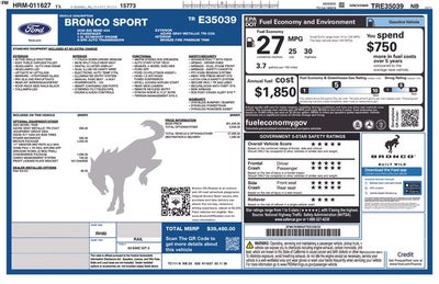2026 Ford Bronco Sport Big Bend IN-SERVICE FCTP