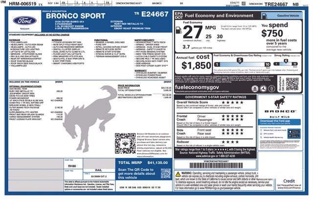 2026 Ford Bronco Sport Outer Banks