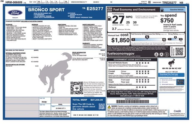 2026 Ford Bronco Sport Outer Banks IN-SERVICE FCTP