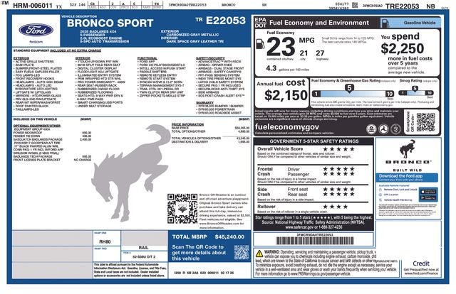 2026 Ford Bronco Sport Badlands