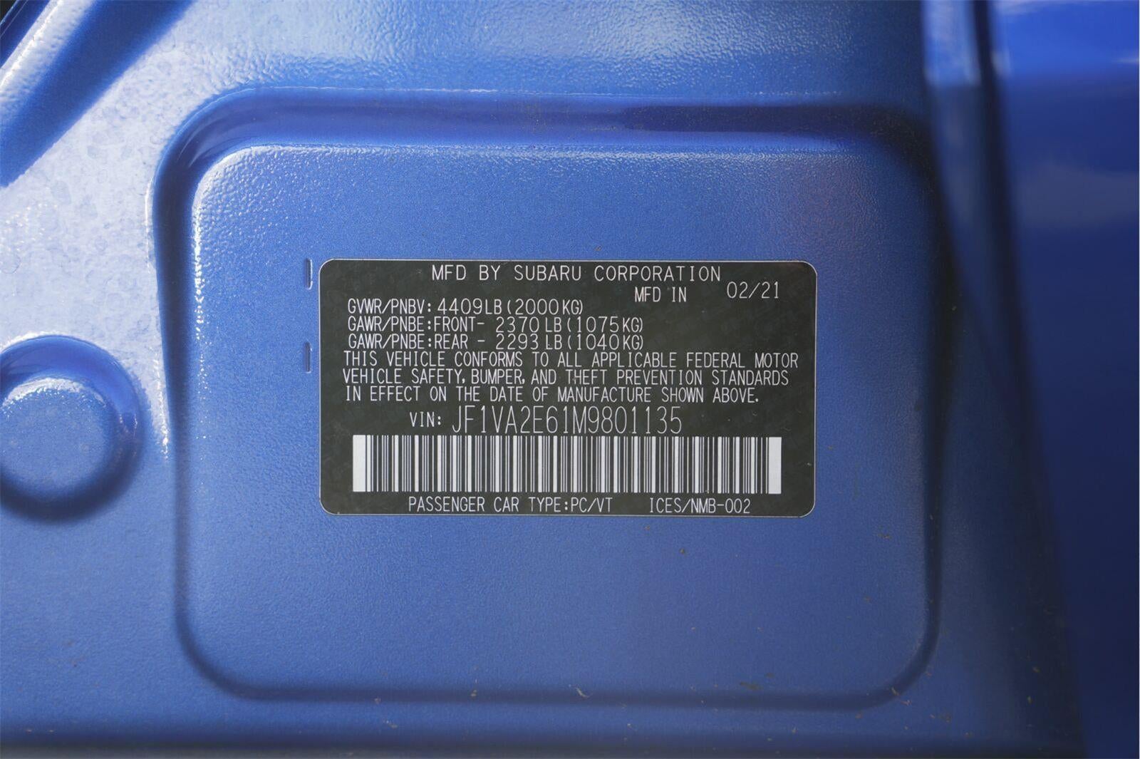 2021 Subaru WRX STI
